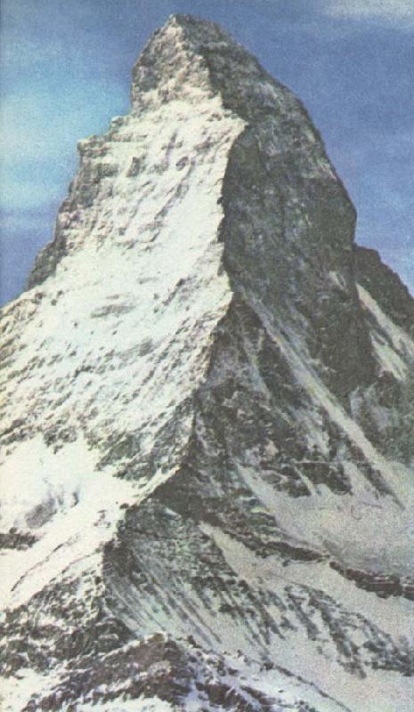 unknow artist Matterhorn subscription lange omojligt that bestiga,trots that the am failing approx 300 metre stores an Mont Among oil painting image